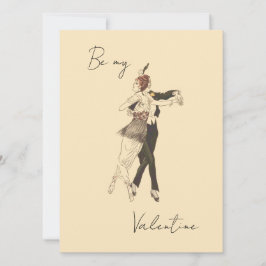 Vintage Liebhaber tanzen Valentinstag Card Karte
