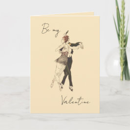 Vintage Liebhaber tanzen Valentinstag Card Karte
