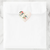 Vintage Liebling | Rosa rot weiß Herz-Aufkleber (Tasche)