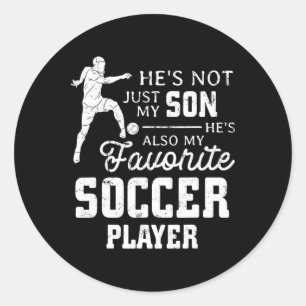 Vintage Lieblingsfußballspieler Sohn Familie passe Runder Aufkleber