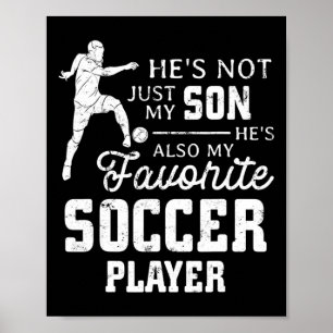 Vintage Lieblingsfußballspieler Sohn Familien-Matc Poster