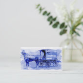 Vintage Lieferwagen-Visitenkarte Visitenkarte (Stehend Vorderseite)