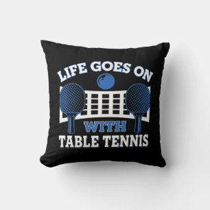 Vintage Life Goes On mit Tischtennisball-Spiel P Kissen