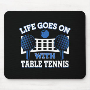 Vintage Life Goes On mit Tischtennisball-Spiel P Mousepad