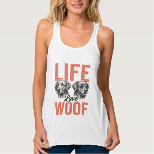 Vintage Life Love Woof Hund Grafikdesign_1 Tank Top