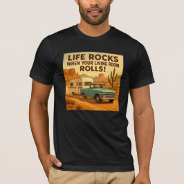Vintage Life Rocks Deset RV-Abenteuer T-Shirt