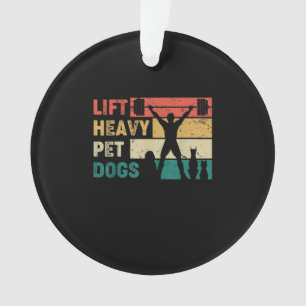 Vintage Lift Heavy Pet Dogs Lustiger Fitness Ornament