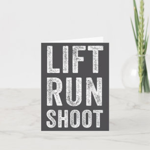 Vintage Lift Run Shoot - Fitness Motivationsgesche Karte