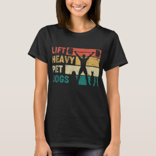 Vintage Lift Schwerer Hund Lustig Fitness T-Shirt