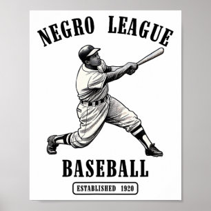 Vintage Liga Neger Bysebyll Schwarze Geschichte Mo Poster