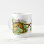 Vintage Liger- oder Löwenziger-Tierdarstellung Kaffeetasse (Vorderseite Links)