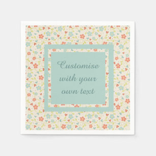 Vintage Light Spring Busy Floral Benutzerdefiniert Serviette