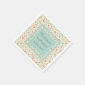Vintage Light Spring Busy Floral Benutzerdefiniert Serviette (Ecke)