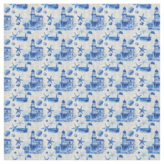 Vintage Lighthouse Art Stoff (Nahaufnahme)