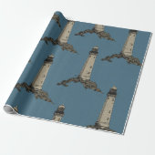 Vintage lighthouse pattern geschenkpapier (Ungerollt)