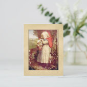 Vintage Lil Red Riding Hosting Postkarte (Stehend Vorderseite)