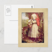 Vintage Lil Red Riding Hosting Postkarte (Vorne/Hinten)