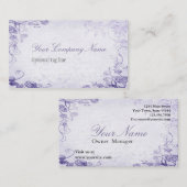 Vintage Lila Antike Visitenkarte (Vorne/Hinten)