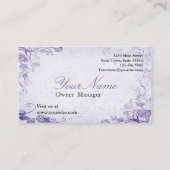 Vintage Lila Antike Visitenkarte (Rückseite)