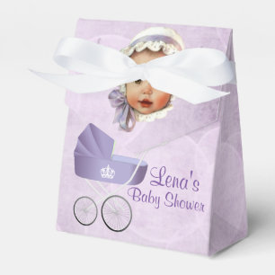 Vintage lila Baby- und Karossendeck Favor-Kartons Geschenkschachtel