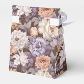 Vintage, lila beige taube Blume Geschenkschachtel (Rückseite)