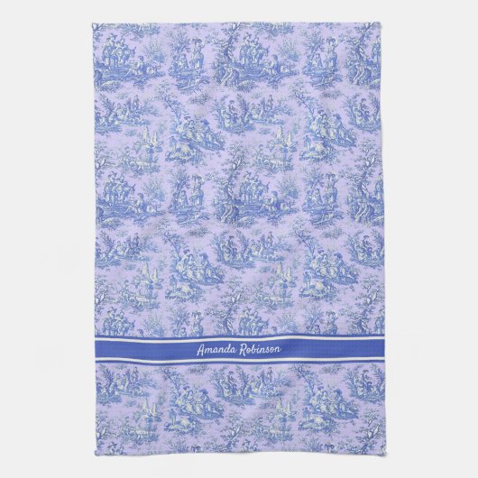 Vintage lila Blautafel Geschirrtuch (Vertikal)