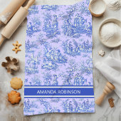 Vintage lila Blautafel Geschirrtuch