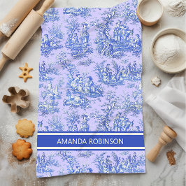 Vintage lila Blautafel Geschirrtuch