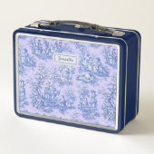 Vintage lila Blautafel Metall Brotdose (Rückseite)