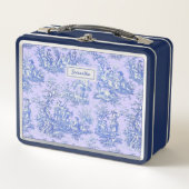 Vintage lila Blautafel Metall Brotdose (Vorderseite)