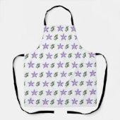 Vintage Lila Blume Blumengrün Blätter Boho Schürze (Vorderseite)