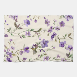 Vintage lila Blume Geschirrtuch