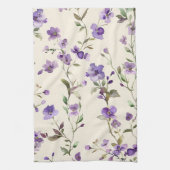 Vintage lila Blume Geschirrtuch (Vertikal)