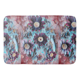 Vintage Lila Blumen-Badmatte Badematte