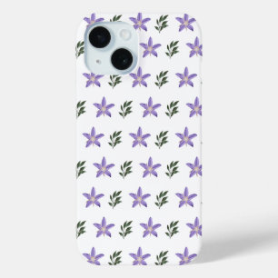 Vintage Lila-Blumen-Blumenmuster Grüne Blätter Boh Case-Mate iPhone Hülle
