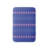 Vintage Lila Blumenmuster Badematte (Vorderseite Vertikal)