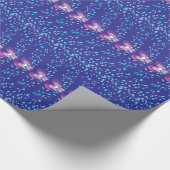 Vintage Lila Blumenmuster Geschenkpapier (Ecke)