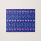 Vintage Lila Blumenmuster Puzzle (Horizontal)