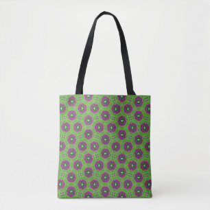 Vintage-Lila-Blüten-Einkaufstasche Tasche