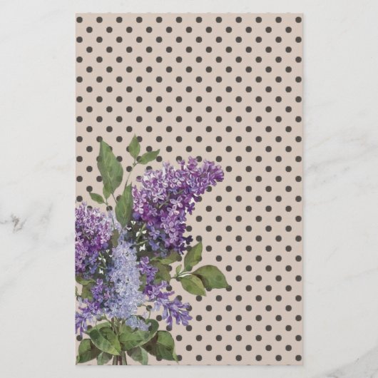Vintage Lila Briefpapier (Vorderseite)