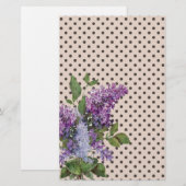 Vintage Lila Briefpapier (Vorne/Hinten)