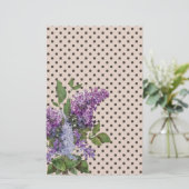 Vintage Lila Briefpapier (Stehend Vorderseite)