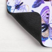 Vintage Lila Butterfly & Moth-Malerei Mousepad (Ecke)