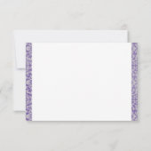 Vintage Lila Damasaske Personalisierte Karte (Rückseite)