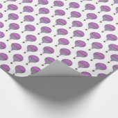 Vintage Lila, dunkelgrüne, weiße Luftballons Geschenkpapier (Ecke)