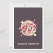 Vintage lila Einladung 1954 71. Geburtstagsfeier (Rückseite)