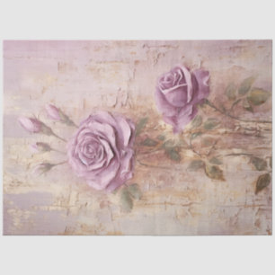 Vintage lila englische Rose Barockstil Seidenpapier