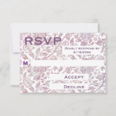 Vintage lila Floral Response Card RSVP Karte (Vorderseite)