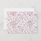 Vintage lila Floral Response Card RSVP Karte (Rückseite)