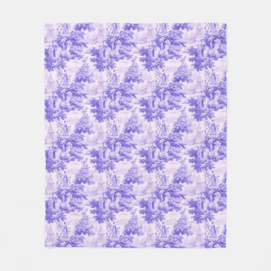 Vintage lila Freude Fleecedecke (Vorderseite)